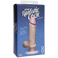 8" Realistic Vibrating Cock + Balls