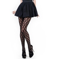 Geo Jacquard Fishnet Tights OS