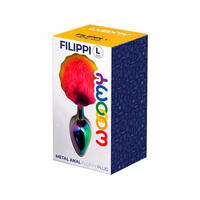 Wooomy Filippi Fluffy Rainbow Metal Plug L