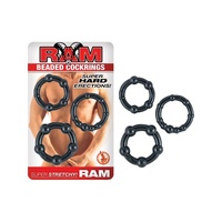 Ram Beaded Cockrings Black