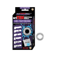 My Ten Erection Rings Lube plus Tight Firm Ring Clear