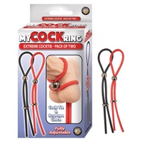 My Cockring Extreme Cocktie Pack Of Two Black and Red