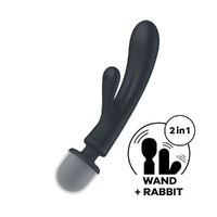 Satisfyer Triple Lover  Usb Rechargeable Rabbit Vibrator And Massage Wand