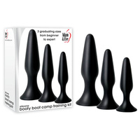 Silicone Booty Boot Camp Training Kit  Butt Plugs Set Of 3 Sizes