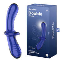 Satisfyer Double Crystal   Glass Double Ended Dildo