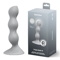 Satisfyer Triple Ball-R - Grey Grey Beaded Anal Plug