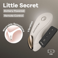 Satisfyer Little Secret - Battery Series Beige Panty Vibrator with Remote