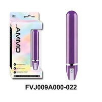 The Ammo 5" Glossy Rechargeable Vibrator Purple36