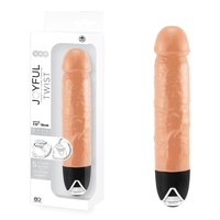 Joyful Twist Silicone Vibrator 7' Flesh