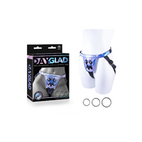 DAY-GLAD PU HARNESS WITH 3 DIFFERENT SIZE METAL RING