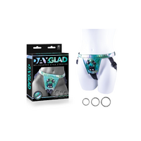 DAY-GLAD PU HARNESS WITH 3 DIFFERENT SIZE METAL RING