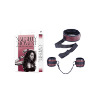 NAUGHTY MOMENT COLLAR WITH HAND CUFFS RED