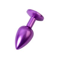 Metal Anal Plug W  Crystal Small