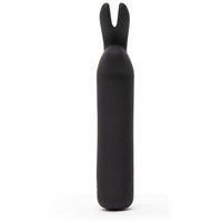 Happy Rabbit Rechargeable Rabbit Ears Bullet Vibrator Black