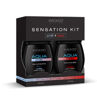 Wicked Sensation Kit Warming & Cooling Water Based Lubricants 2 Pack Of 120ml Bottles