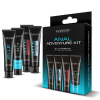 Wicked ANAL ADVENTURE KIT Mixed Jelle Anal Lubricants 30 ml Bottles - 4 Pack