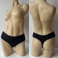 Black Silver Stripe G-String 20pc Bag L