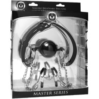 Silicone Ball Gag + Nipple Clamps