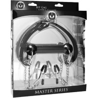 Silicone Mouth Gag + Nipple Clamps