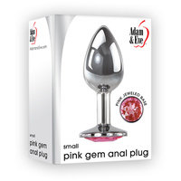 2" Pink Gem Small Metal Butt Plug