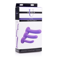 Tri-Play 3 Pc Purple Silicone Dildo Set 