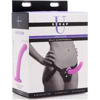 7" Silicone G Spot Dildo + Harness