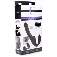 8.5" Slim Rider Vibrating Strap On