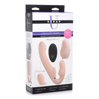Strap U Ergo Fit Twist Inflatable Vibrating Strapless Strap On Bare