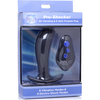 Pro-Shocker 8X Vibrating & eStim Plug Black