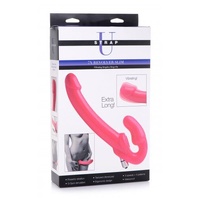 Strap U 7X Revolver Slim 8 Inch Vibrating Strapless Strap-on - Pink****