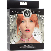 Kinky Kitty Ring Slim Choker Pink