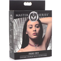 Fiery Pet Leather Choker