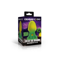Creature Cocks Eye of the Dragon Silicone Butt Plug - Green