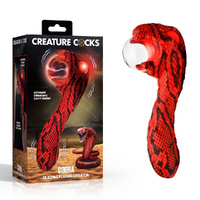 Creature Cocks Cobra Red 18.5 cm USB Rechargeable Fantasy Vibrator with Plasma Ball