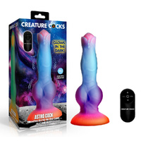 Creature Cocks Astro Cock Glow In Dark 20.6 cm Vibrating Fantasy Dildo with Remote