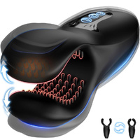 Male Glans Stimulate Massager Penis Delay Trainer Vibrator Bite Male Masturbator Auto Oral Climax Adult Sex Toy for Couple