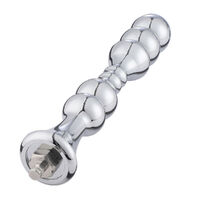 8.2" Smooth Aluminium Anal Wand Metal Bead Anal Dildo
