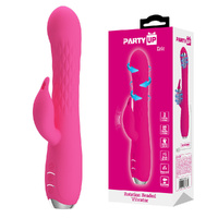 Party Up ERIC Rotating Beads Vibrator - Pink Pink 20.5 cm USB Rechargeable Rabbit Vibrator with Rotating Bead Shaft