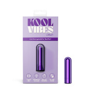 Kool Vibes Rechargeable Mini Bullet Grape  6.4cm Usb Rechargeable Bullet