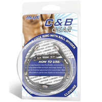 V Style Cock Ring With Ball Divider