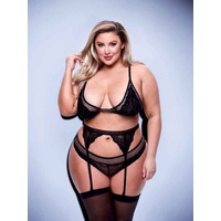 Baci 3Pc Bra Garter/Panty Q