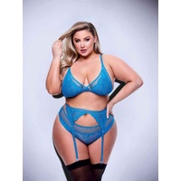 Baci 3Pc Bra Garter/Panty Q