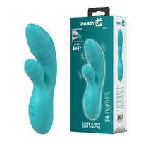 Party Up DALIDA - Teal Teal 16.2 cm USB Rechargeable Rabbit Vibrator