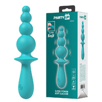 Party Up EVAJANE - Teal Teal 17.1 cm USB Rechargeable Beaded Vibrator