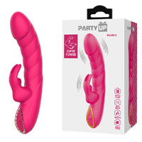 Party Up MONICA - Pink Pink 15.8 cm USB Rechargeable Rabbit Vibrator