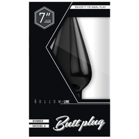 Bottom Line 7" Buttplug Rubber Black Model 2