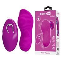 Party Up MICHAEL Panty Vibe - Pink Pink USB Rechargeable Panty Vibrator with Wireless Remote Control