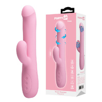 Party Up DEAN Wavy Rotation Vibe - Pink Pink 23.8 cm USB Rechargeable Rotating Rabbit Vibrator