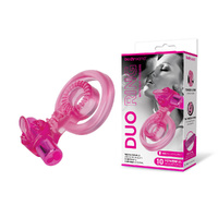 Bodywand Rechargeable Duo Ring With Clit Tickler  Usb Rechargeable Vibrating Cock Ring