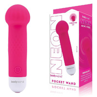 Bodywand Neon Mini Pocket Wand - Neon Pink Pink 12 cm USB Rechargeable Mini Wand